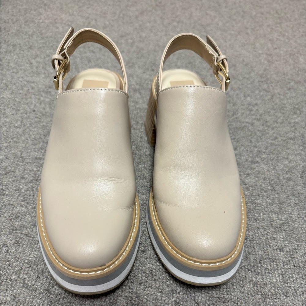 Dolce Vita biscuit colored clogs with strap